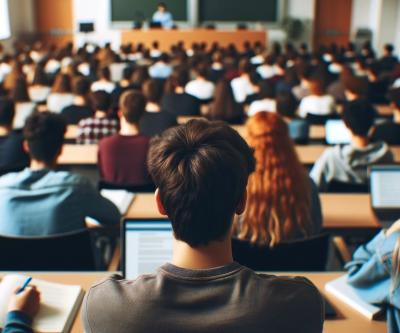 A classroom at college